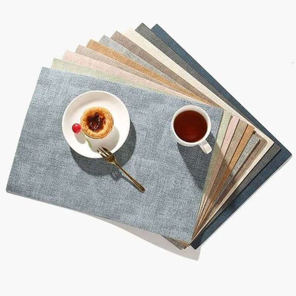 Placemat,Double-Sided Faux Leather Placemats - Nordic Style Table Mats for Home Restaurant, Waterproof and Heat Resistant d9805