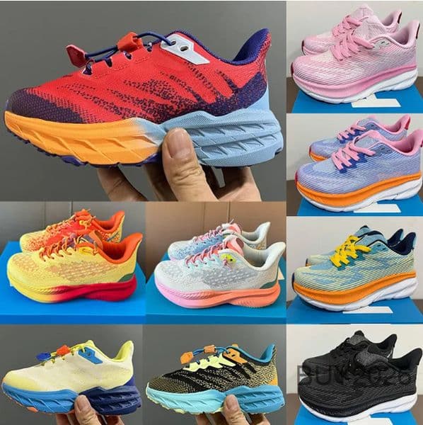 New clifton 9 kid shoes Designer Shoes one Kawana Runner Sneakers ism shoeism trainers samber summer song blanc 2026 size 28-37