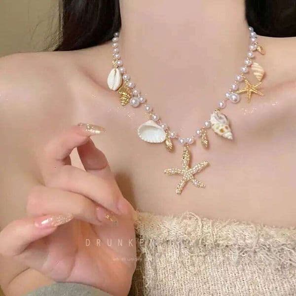 Bikini Doll Imitation Stone Adjustment Neck Gift Handmade Beads Chain Necklace Accessories