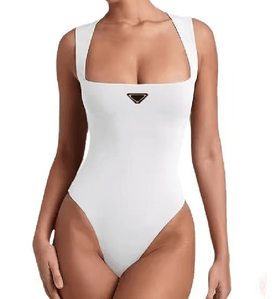 Popular designer women's short sleeved fashion vest summer vest T-shirt short sleeved jumpsuit short shirt ice silk top bikini -6