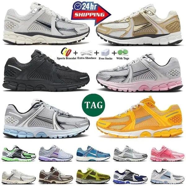 2026 Fashion Pink Foam Vomero 5 Gold Running Shoes Photon Dust Metallic Sier Women Mens Trainers Dark Grey Black White Runner Sneakers EUR 36-45