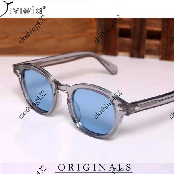 Original Lemtosh Sunglasses Johnny Depp High Quality Acetate Frame Polarized Glasses Men Round Luxury Brand Vintage Driving Fishing IVSTA Fashion Accessories