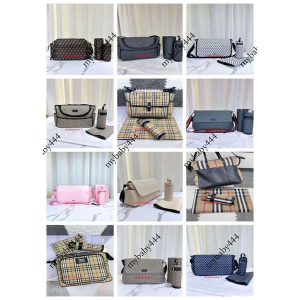 Baby diaper nappy fashion designer shoulder luxury mummy large diapering pram bag nylon change changing bags babies carrier mat bottle holder 2025 S13 333