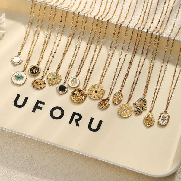 Women'S Round Diamond Pendant Necklace Women'S Stainless Steel Clavicle Necklace For European American Daily Wear Simple Versatile Fashion Jewelry