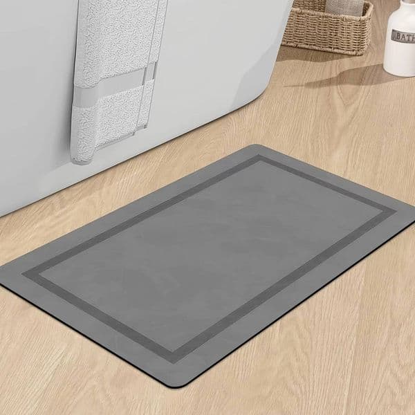 Ultra-Thin Quick-Dry Bath Mat, Suitable For Bathroom Floors Bathtubs, Non-Slip And Absorbent Soft Mat With PVC Backing.