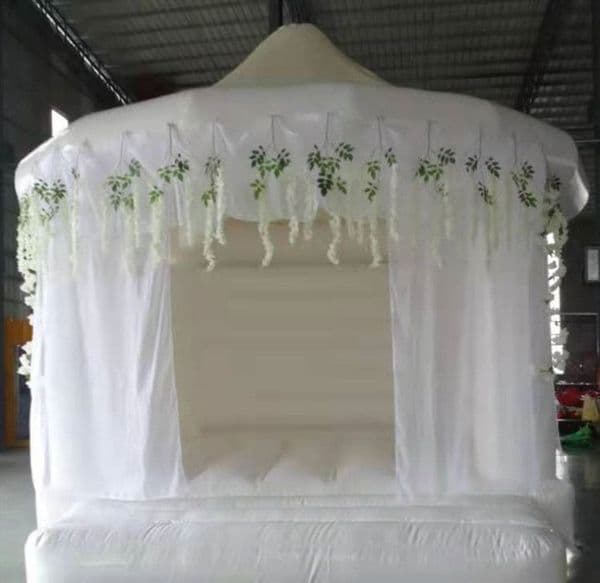 4.5mLx4.5mWx3.5mH (15x15x11.5ft) High quality funny PVC inflatable wedding bounce castle party jumping Castles white Adult Kids bouncy house