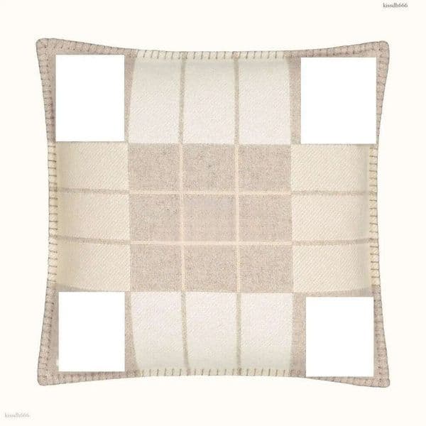 Designer letter pillow cover cashmere luxury pillow designer cushion cover coreless jacquard sofa bed wool pillowcase