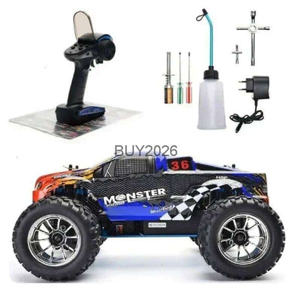 HSP RC Car 1/10 Gasoline Gas Petrol Powered Buggy Truck 4WD Oil-powered Off-road Climbing Vehicle High-speed Fuel Model Toys 26H0321