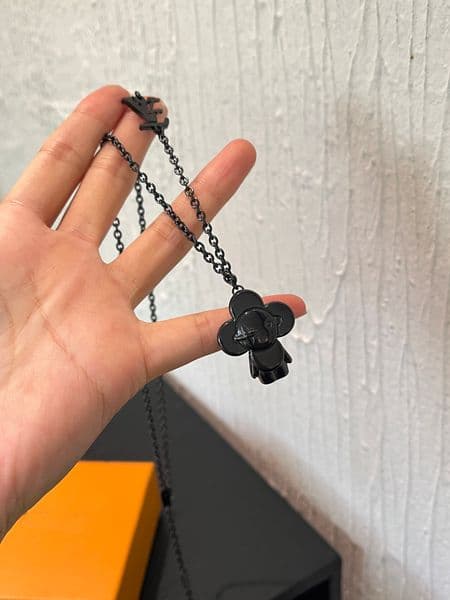 Black Pendant Necklaces Designers Letter Brand Stainless Steel Titanium steel Unisex Earring Wedding Party Jewerlry Necklaces High Quality