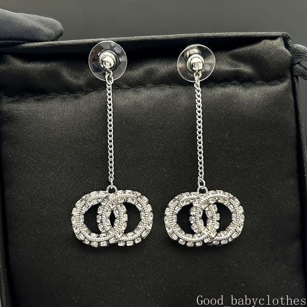 Luxury Diamond Earrings Designer Earrings Fashion Letters Crystal Pearl Earrings Couples Birthday Wedding Engagement Gifts