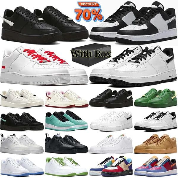 1s running shoes 1 for women mens trainers one triple white black wheat panda high low designer outdoor sneakers with quality