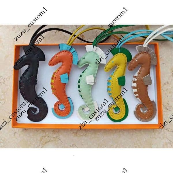 Designer Bag Charms Handmade Pendant Sheepskin Keychain Seahorse Accessories Sober And Stylish