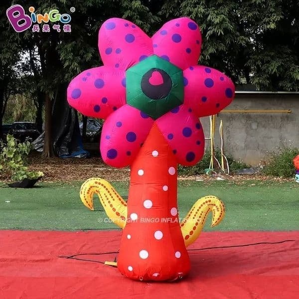 Free delivery Event Advertising Inflatable Colorful Flower Inflation Plants Models For Shopping Mall Decoration With Air Blower