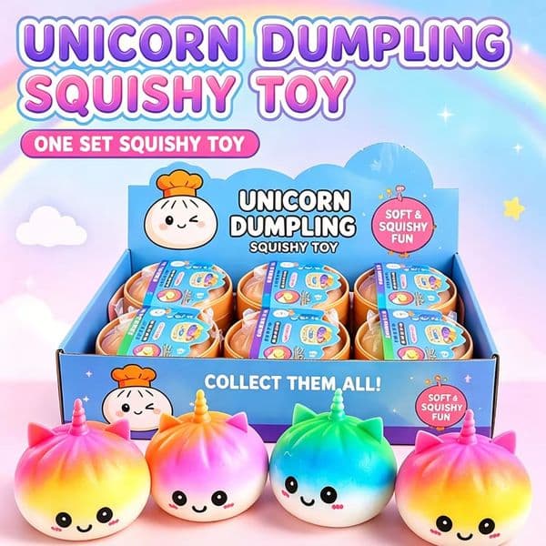 Creative Purple Unicorn Baozi Squishy Jumbo Slow Rise Squeeze Fidget Sensory Fake Food Desk Ornament Novelty Stress Relief BY SEA