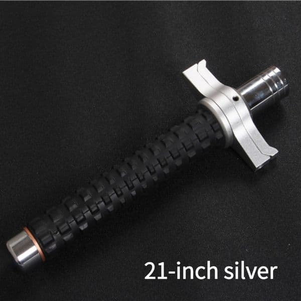 New model aluminum three-section telescopic outdoor hiking with external lock and straight handle for mountain climbing walking stick -18