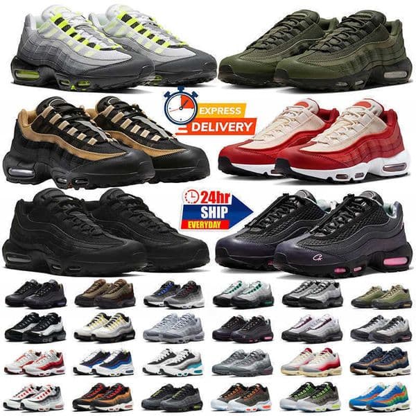 Designer 95 Mens Running Shoes 95s Triple White Black Royal Blue Next Aegean Storm blue Pink Neon Olive Men Women Trainers Outdoor Sports Sneakers