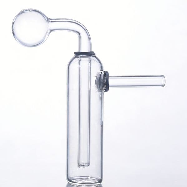 Wholesale Travel Mini Portable Clear glass water oil burner bong pipe Cheap Bubbler hookah with Removable smoking banger bowl