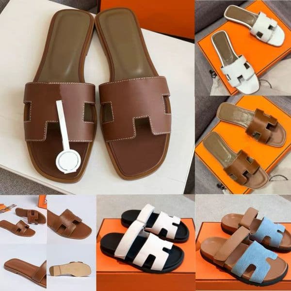 Chypre Designer Sandals Summer Women Luxury Leather Strap Slides Chic Resort Wear Poolside Casual Comfortable Flat Shoes Slippers