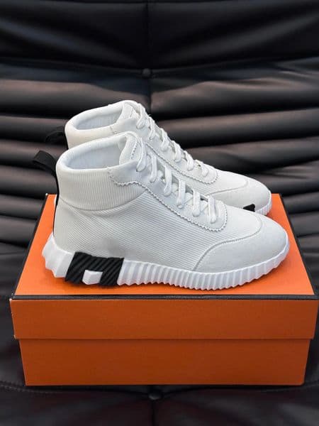 Top Luxury Bouncing Sneakers Shoes Men Technical Canvas Suede Goatskin Sports Comfort Mesh Leather Rubber Sole High top 01