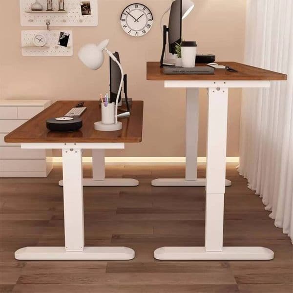 Customizable durable metal single-motor standing desk frame with modern design, height-adjustable for office use, easy to assemble, ergonomic lift table