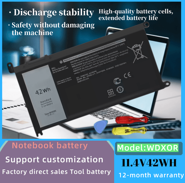 WDX0R Laptop Battery 11.4V 42Wh for Dell Inspiron 15 5567 5570 7560 5000 Series