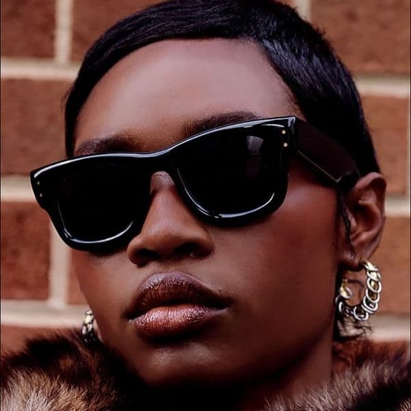 High Quality fashion new square retro rivet trendy large frame street style versatile sunglasses UV protection glasses