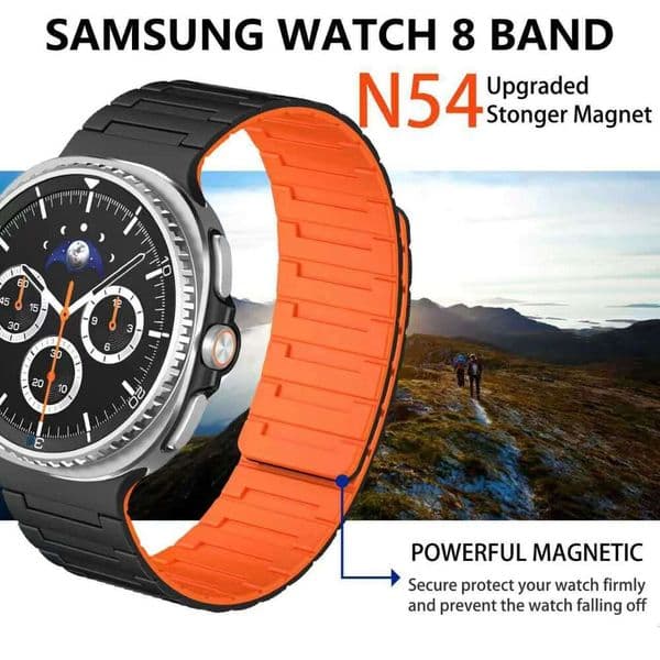 Suitable for Watch 8 Samsung Silicone Strap Strong Magnetic Dual Color Loop Wristband Sports Smart Band