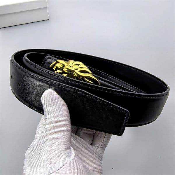 Mens Belt 3.8cm Width Women Belt Medusa Buckle New Simple Designer Belts AAAA Great Quality Brand Luxury Belts Woman Bb Simon Belt Jeans Belt Cintura Uomo Wholesale — detail 1