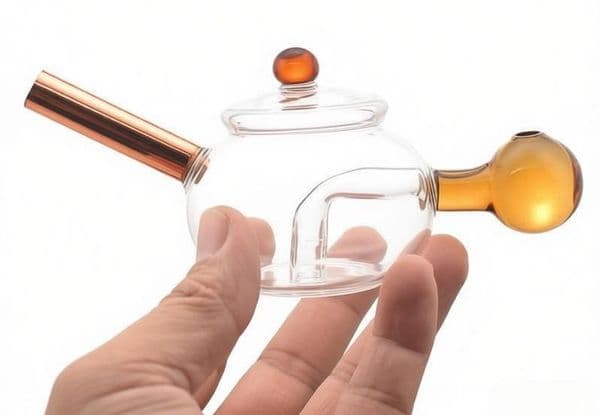 Hookah Portable Tea Pot Shape Mini Glass Oil Burner Bong Thick Heady Colorful Recycler Hand Water Pipes Bongs for Smoking