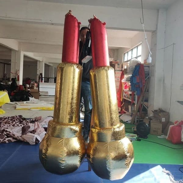 Custom giant inflatable lipstick model for party wedding night club stage decoration cosmetic promotion advertising item