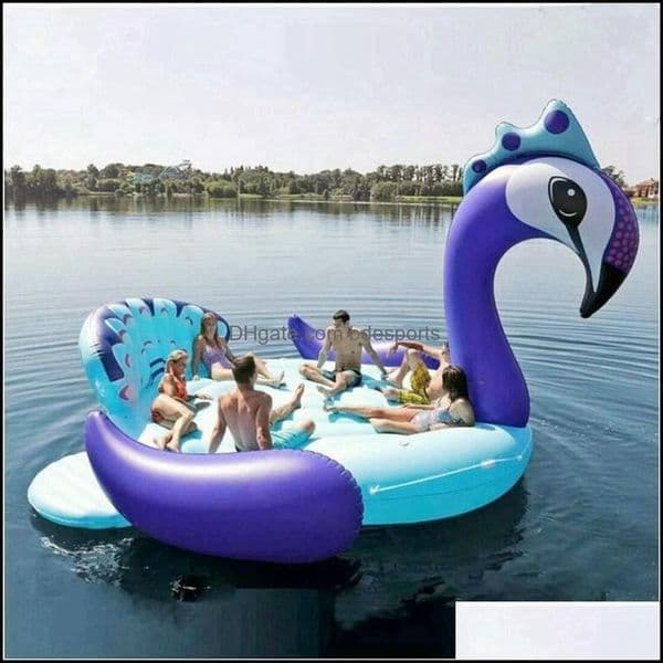 Other Event Party Supplies Festive Home Garden Swim Pool Nt Inflatable Bird Island Big Size Horse Boat Float For 6-8Person Drop Deliver
