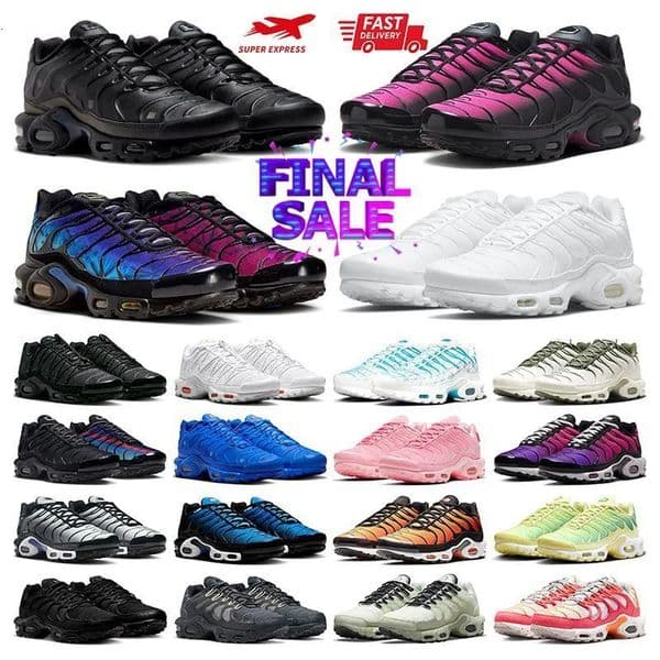 Tn Plus tns Running Shoes Men Women Triple White Black Sky Blue Gradient Tennis Breathable Mens Trainers outdoor Sports Sneakers