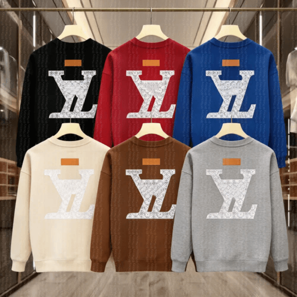 hoodie Designer Hoodie Autumn and winter new presbyopic letter Jacquard lazy relaxed round neck sweater for men and women with the same sweater M-5XL — detail 1