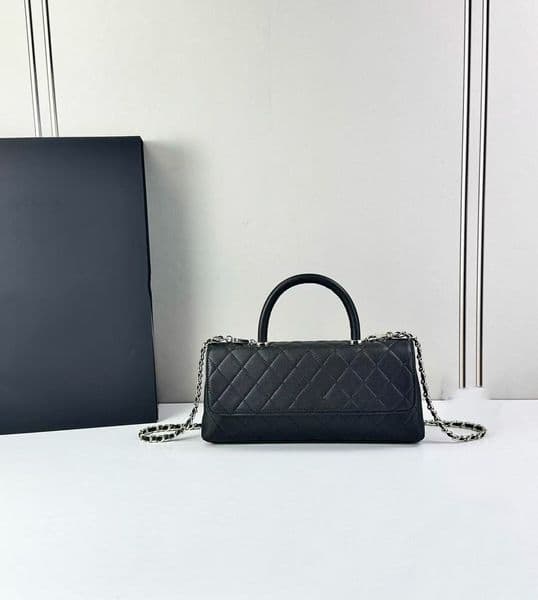 Luxurious and fashionable designer handbag classic chain bag women's calfskin fabric chain handle mouth cover cross-body bag simple one-shoulder chain handbag