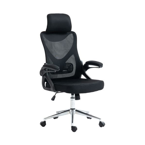 Essential Ergonomic Office Chair with Headrest & Lumbar Support Black Desk Chair Office Chair