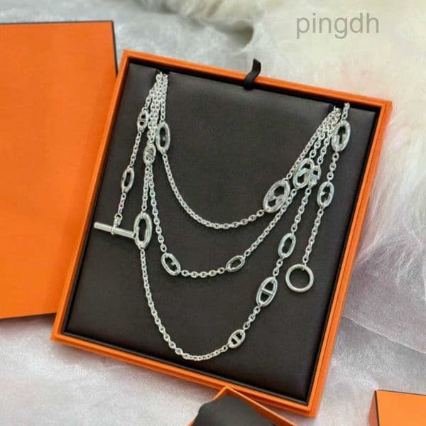 necklaces Necklaces womens Designer for woman luxurious Pendants necklace jewelry fashion highend S925 silver H Brand bag with full diamonds necklace 019