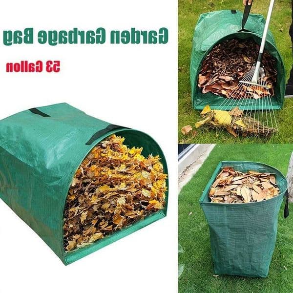 Large Garden Waste Capacity Bag for Yard Leaf and Debris Collection Green Leaf Bag C260616