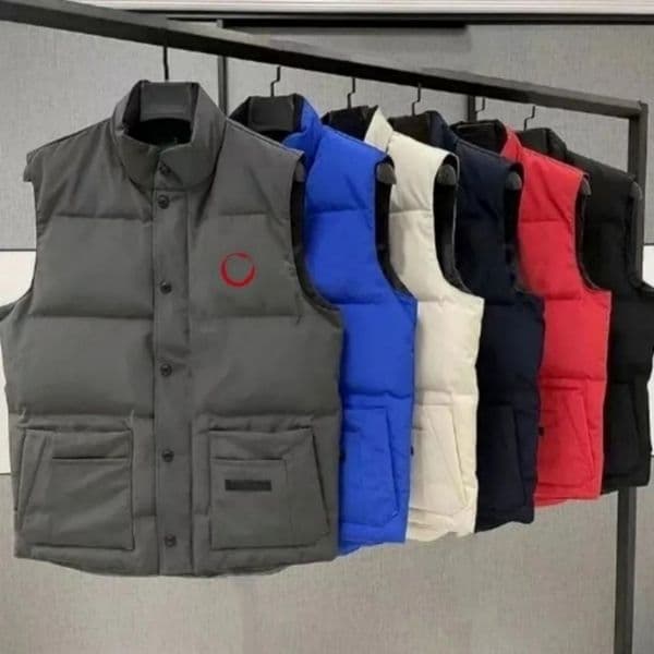 Winter gilet mens vest designer down jacket luxury woman feather filled material coat embroidered badge body warmer outerwear full label jackets bodywarmer coats — detail 1