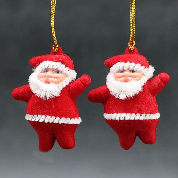 (6pcs/pack)5cm Mini Santa Claus Christmas Tree Decoration Hanging Pendant Holiday Old Man Decorations Hanging Accessories Home