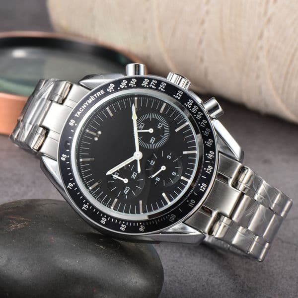 2024 new Stainless steel Wrist Sapphire glass Six needles Watch Men Mens Watches All Dial Work Quartz Watchs Brand Clock Men Fashion