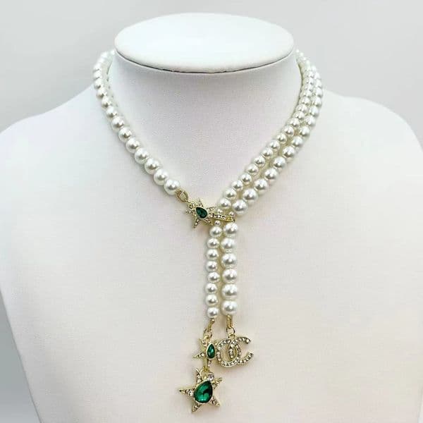 Gold Plated Pendant Necklaces Designer Brand Letter Crystal Necklace Chains Fashion Lovers Jewelry