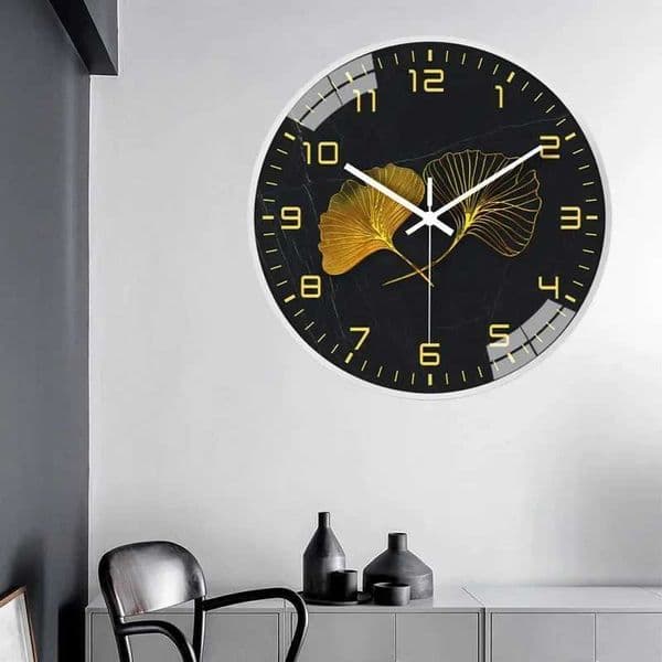 Simple and lightweight luxury living room wall clock home quiet and fashionable clock modern creative wall clock kitchen and living room research W240806