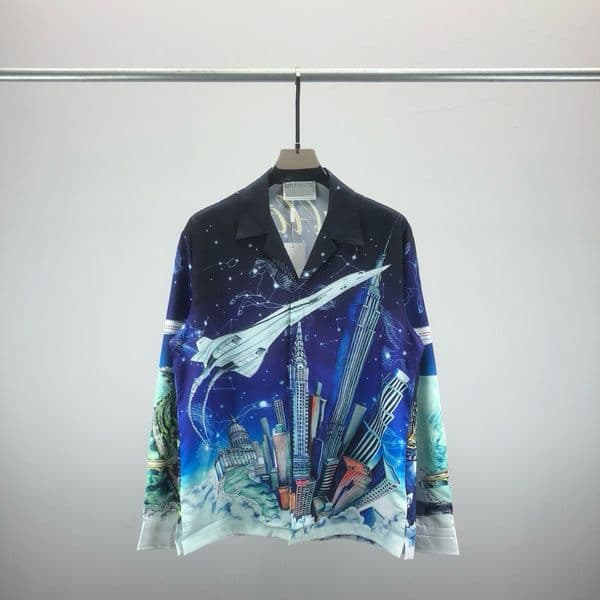New Mens Twist Button Fashion Slim Fit Long Sleeve Designer Shirt 6Dd