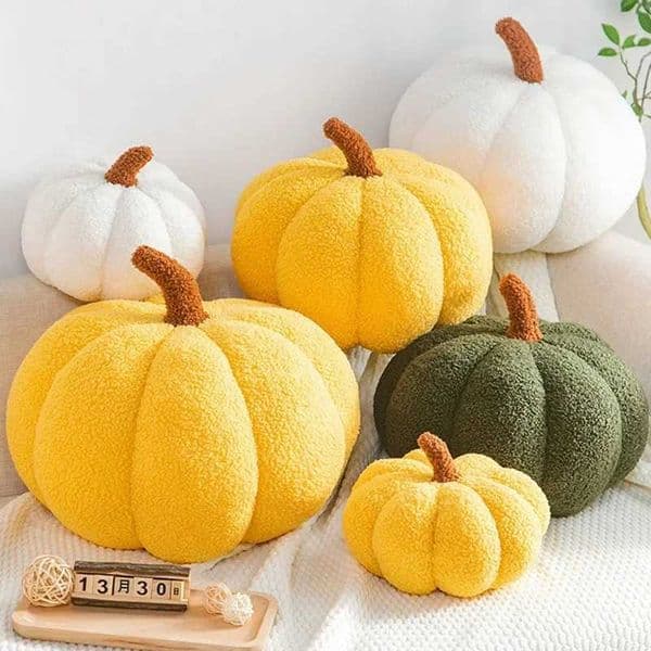 Pumpkin plush toy plush pillow cute plant soft filled doll holiday prop decoration childrens pillow W240819