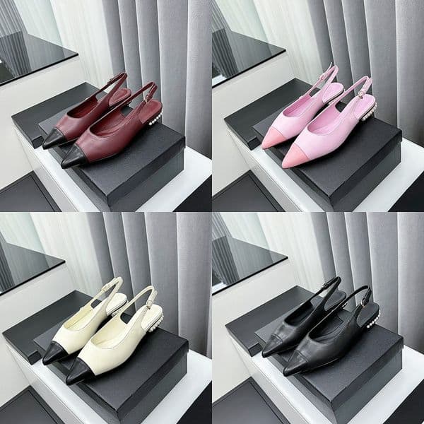 Sandals Designer shoes Brand Mary Jane Ballet Flats Shoes Women Spring Quilted Genuine Leather Slip on Ballerina Round Toe Ladies Dress Shoes Denim high heels with bo
