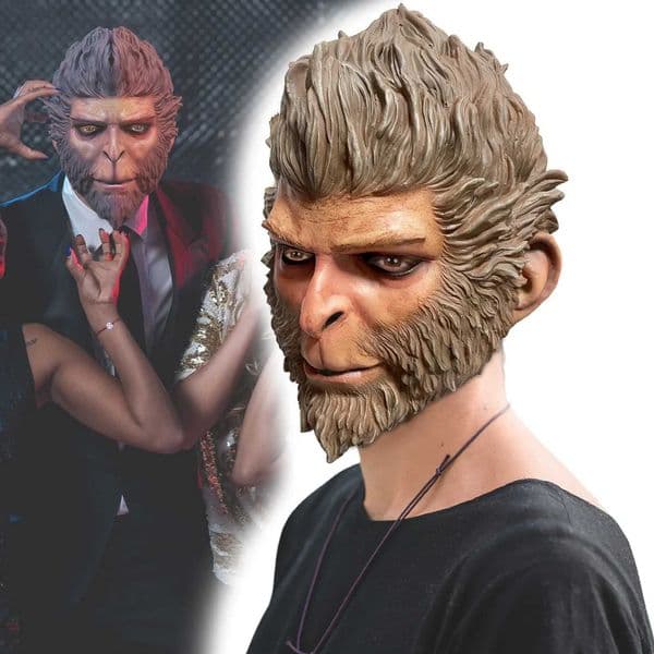 33cm Black Myth Wukong Mask Action Picture COS Props Game Accessories Set Desktop Display Halloween Gift Toys W240905