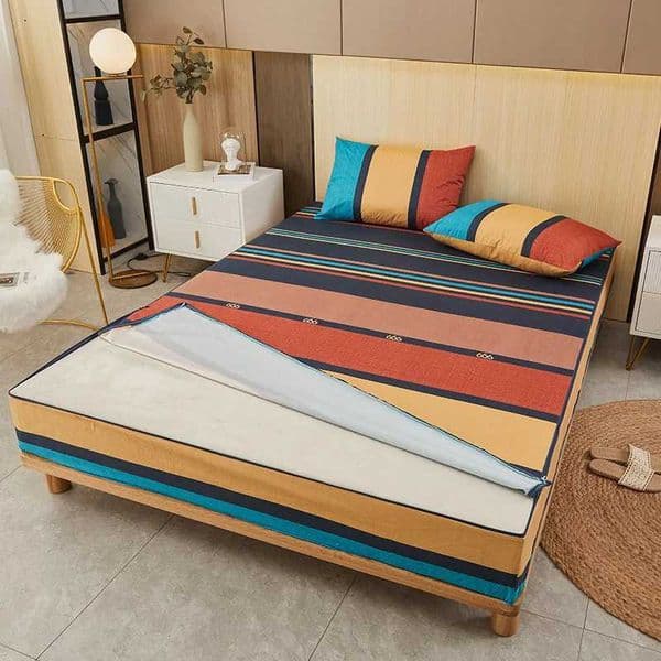 Waterproof mattress cover suitable for adults and children breathable soft and comfortable suitable for bedding printed bedding W240907