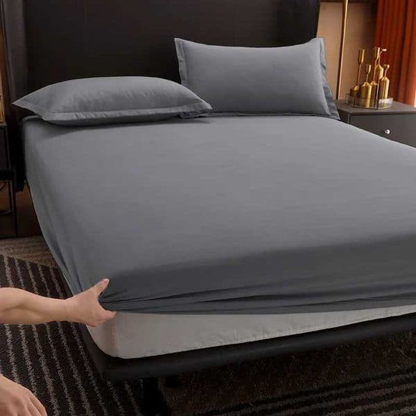 1 cotton mattress cover suitable for single and double king size beds Dray color 1.0m 1.5m 1.8m itted board with elastic band W240907