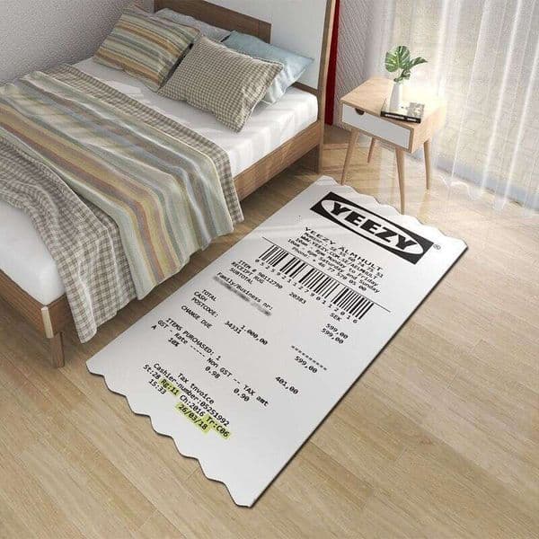 Home Furnishings Artistic Carpet Markerad Receipt Jagged Edge Shape Cashmere Rug Parlor Bedroom Playroom Hypebeast Collection Trending or Mat Supplier 757
