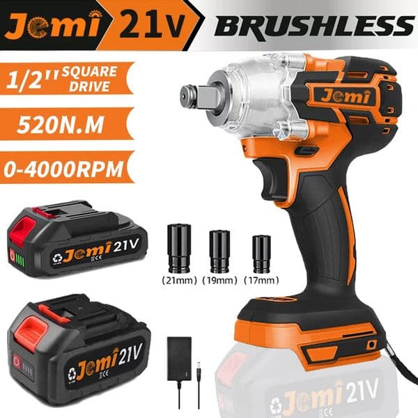 Jemi Tool 3in1 cordless electric impact wrench drill screwdriver with brushless motor maximum speed 4000RPM 240913